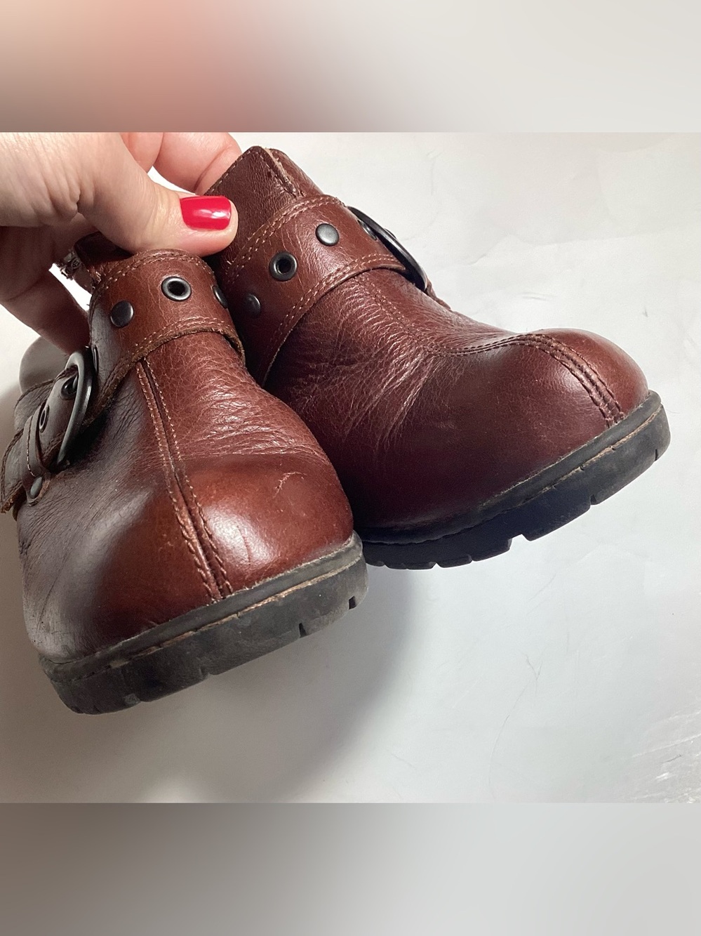 Born BOC Y2K Buckle Strap Leather Heeled Clog Mules 8/39 - Picture 5 of 16